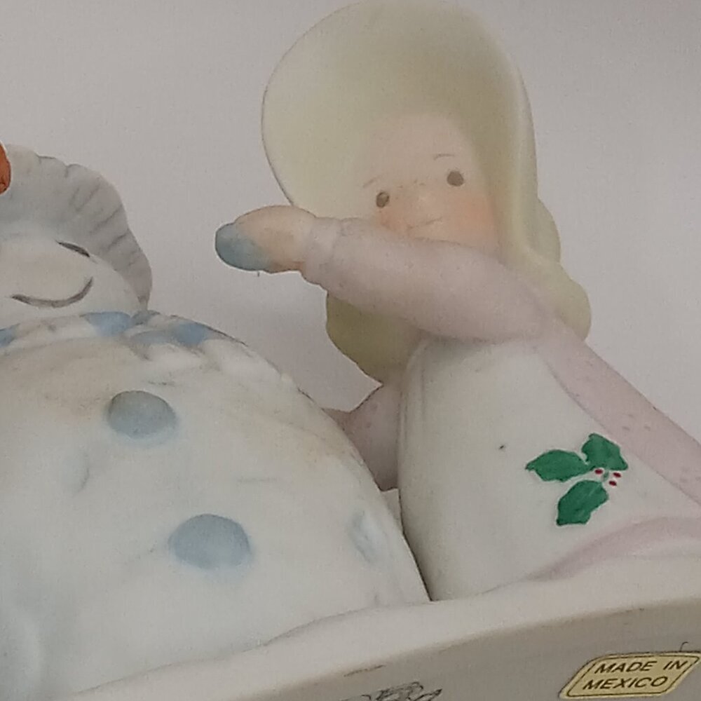 Circle of Friends Snow Play SNOWMAN Figurine Psalm 51:7 Carrot Nose Kids figure - Picture 12 of 12